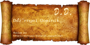 Dörnyei Dominik névjegykártya