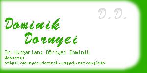 dominik dornyei business card